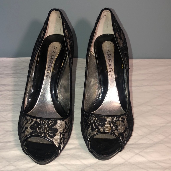Rampage open toe lace heels - Picture 2 of 8
